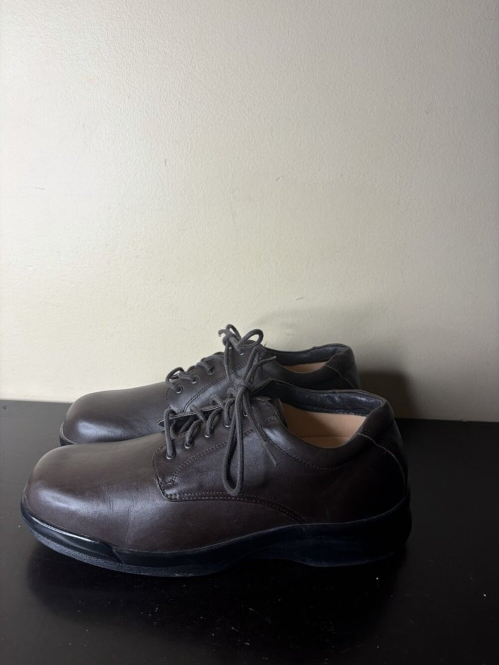 Apex Brown Leather Mens Sneakers Size 13W